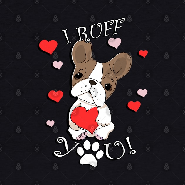 French Bulldog Mom Valentine’s Day Hearts & Frenchie by tamdevo1